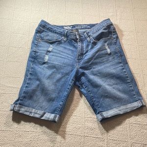 Mossimo Denim Mid-Rise Bermuda Shorts